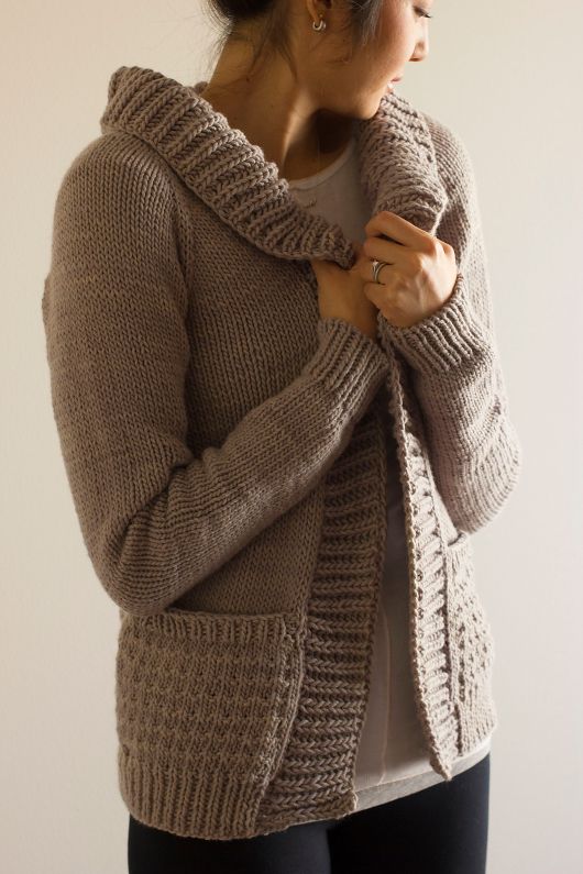 Кардиган регланом сверху