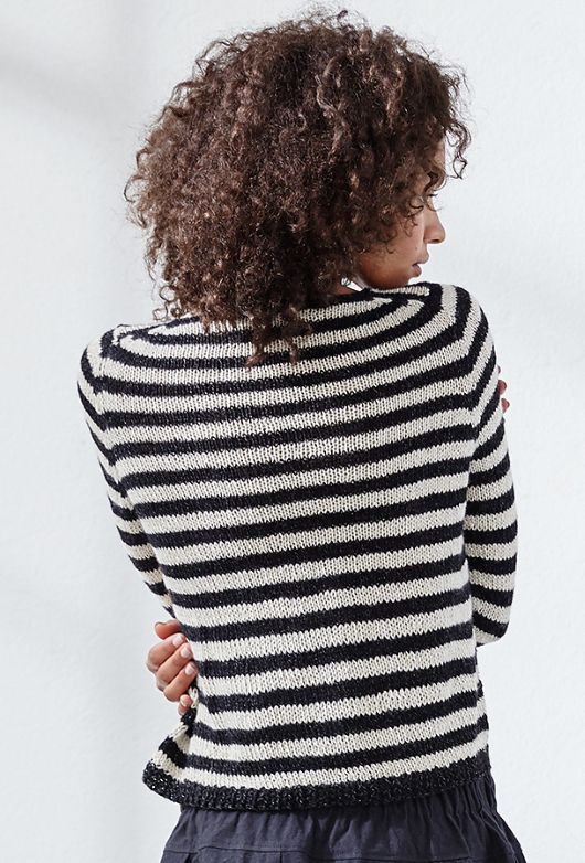 Кардиган вязаный в полоску