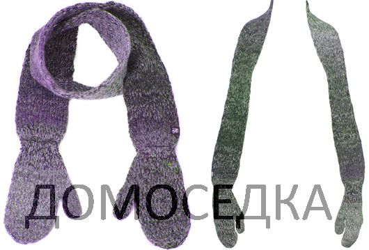 Шарф-варежки спицами
